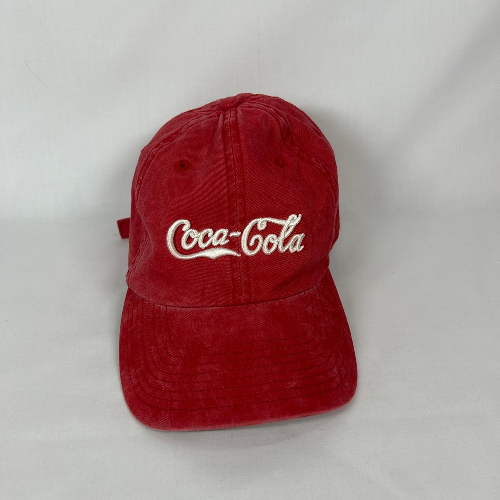 Vintage Coca-Cola Red Distressed Baseball Cap Embroidered Logo Dad Hat